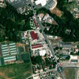 Vue satellite de Ville de Sens Aire de Camping Cars à Rosoy