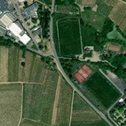 Vue satellite de Aire d'accueil pour camping-car durant le marché de noël à Mittelwihr