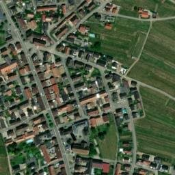 Vue satellite de Parking vélo Bennwihr  - devant la mairie à Mittelwihr