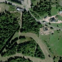 Vue satellite de Aire de camping-cars des Terrasses du Lac Blanc à Le Bonhomme