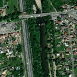 Vue satellite de Aire de Service du Camping de l'Ill à Bischwihr