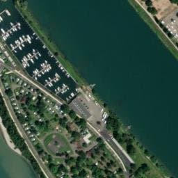 Vue satellite de Camping L'Ile du Rhin - Homair à Vogelgrun