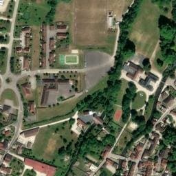 Vue satellite de Aire de camping-car des Riceys à Les Riceys