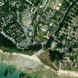 Vue satellite de Camping Sandaya l'Escale Saint-Gilles à Bénodet