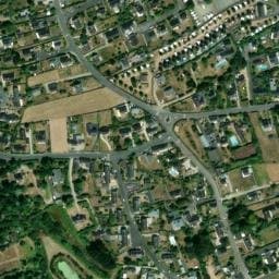 Vue satellite de Camping de Kergall à Fouesnant