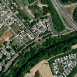 Vue satellite de Parking bus rue de Quimper à Illzach