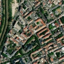 Vue satellite de Parking bus rue Hubner à Mulhouse