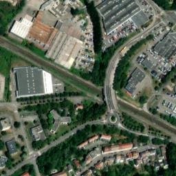 Vue satellite de Parking bus Pont Léon Jouhaux à Mulhouse
