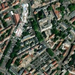 Vue satellite de Parking bus rue Buffon à Mulhouse