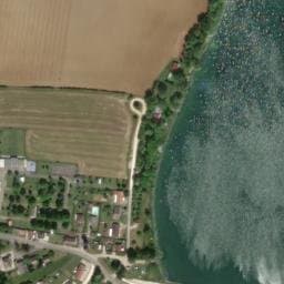 Vue satellite de Camping du lac à Villegusien-le-Lac