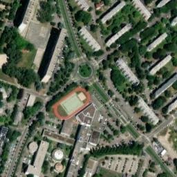 Vue satellite de Parking bus boulevard des Nations à Brunstatt-Didenheim
