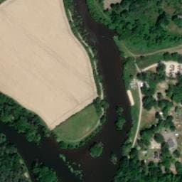 Vue satellite de Camping municipal de l'Île aux Pies à Bains-sur-Oust