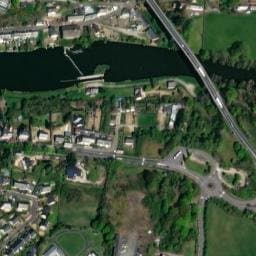 Vue satellite de Aire du rond-point de l'Europe à Segré à Segré-en-Anjou Bleu