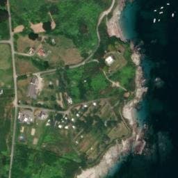 Vue satellite de Camping des Sables Rouges à Groix