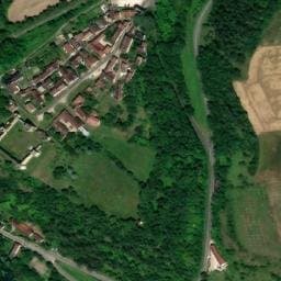 Vue satellite de Druyes-les-Belles-Fontaines Aire de service et de stationnement à Festigny