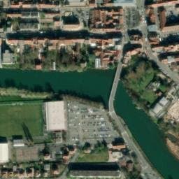 Vue satellite de Aire de camping-car à Courcelles-lès-Montbéliard à Courcelles-lès-Montbéliard