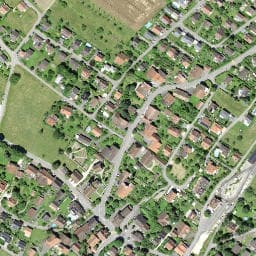 Vue satellite de Fontaine de Rodersdorf centre à Biederthal