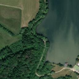 Vue satellite de Camping Intercommunal du plan d'eau de Courtavon Les 2 Barges à Courtavon