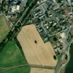 Vue satellite de Aire de service du plan d'eau à Teillé