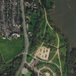 Vue satellite de Camping d'Angers - Lac de Maine à Sainte-Gemmes-sur-Loire