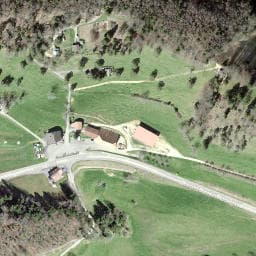 Vue satellite de Cabane des Ordons à Lucelle