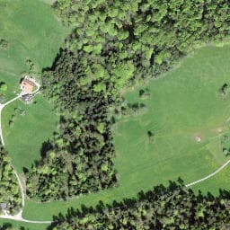Vue satellite de Cabane forestière la Rochatte à Kiffis