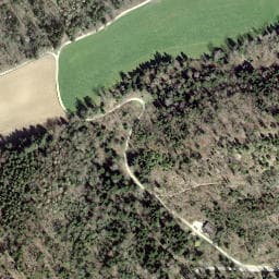 Vue satellite de Cabane forestière La Chouette à Lucelle
