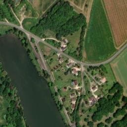 Vue satellite de Camping Municipal les Plantes à Saint-Georges-sur-Moulon