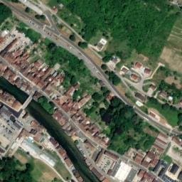 Vue satellite de Aire de camping-car à Ornans (2) à Ornans