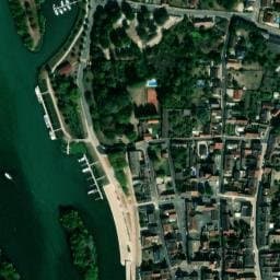 Vue satellite de Aire de camping-car de Seurre à Seurre