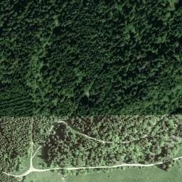 Vue satellite de Cabane du Mont Châteleu à Les Gras