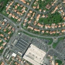 Vue satellite de Parking Leclerc Les Herbiers à Mouchamps