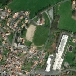 Vue satellite de Aire de camping-car - Clocher de Saint Michel Mont Mercure à Sèvremont