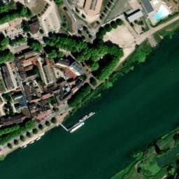 Vue satellite de Aire de camping-cars Promenade Sainte-Marie - Chalon-sur-Saône à Lux