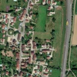 Vue satellite de Aire de camping-car de Plainoiseau à Le Louverot