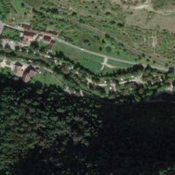 Vue satellite de Camping municipal de la Toupe à Baume-les-Messieurs