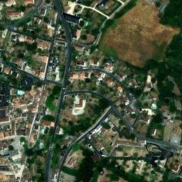 Vue satellite de Camping municipal La Fontaine à Bonnes
