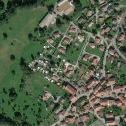 Vue satellite de Camping La Prairie à Champanges