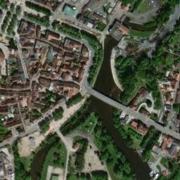 Vue satellite de Aire d'accueil et de services sur camping Ile de la Ronde à Saint-Pourçain-sur-Sioule