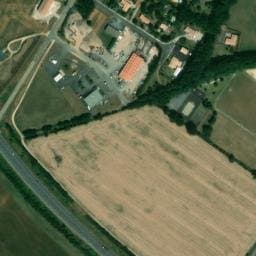 Vue satellite de Aire de camping-car à Fressines (2) à Fressines