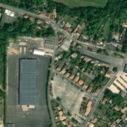 Vue satellite de Aire camping car - Parc Hubert à Lezay à Lezay