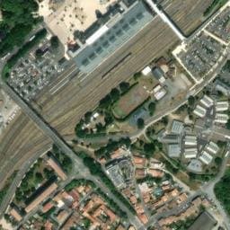 Vue satellite de Parking de la gare SNCF à La Rochelle