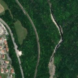 Vue satellite de Pertes de la Valserine à Valserhône