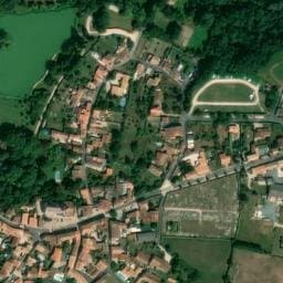 Vue satellite de Aire camping car - Chef-Boutonne à Loubigné