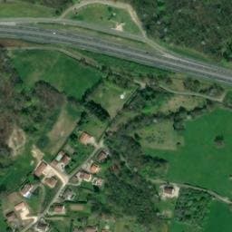 Vue satellite de Aire de Neuville-sur-Ain à Poncin