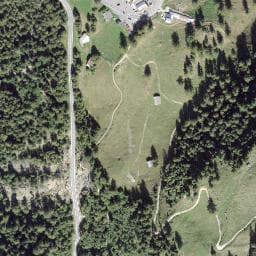 Vue satellite de Fontaine du col de la Forclaz à Vallorcine