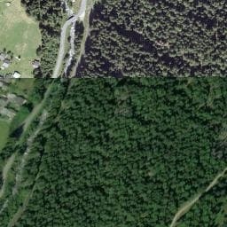 Vue satellite de Fontaines du Mollard à Vallorcine