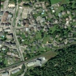 Vue satellite de Fontaine d'Argentière (place du village) à Vallorcine