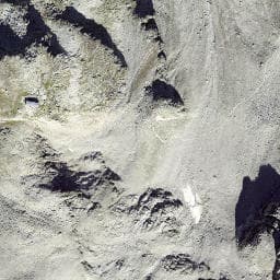 Vue satellite de Cabane de Saleinaz à Chamonix-Mont-Blanc