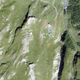 Vue satellite de Cabane de la Tsissette à Chamonix-Mont-Blanc